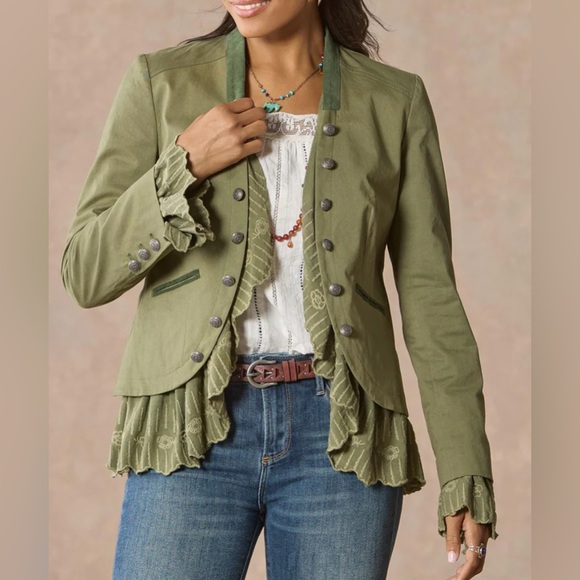 Sundance Petite Caroline Ruffle Jacket. NWT